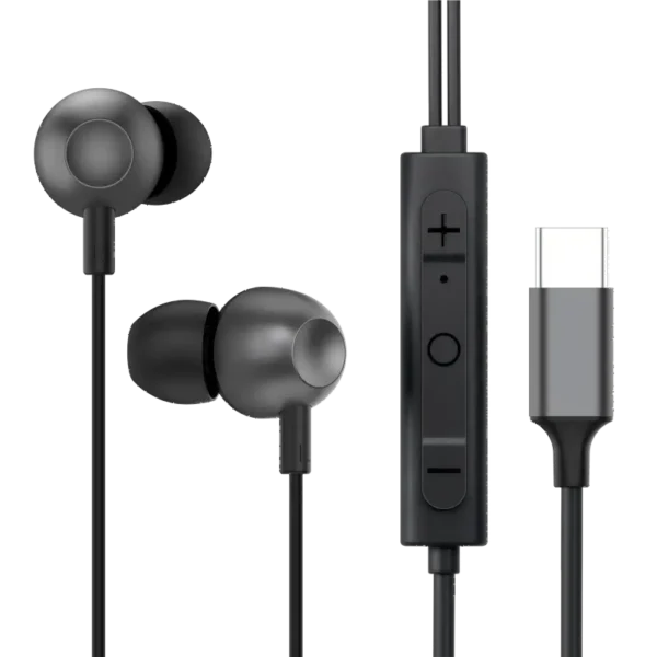 AE001 ANC Wired Earbud | Active Noise Cancelling | Type-C | Metal Shell | Inline Mic & Controls