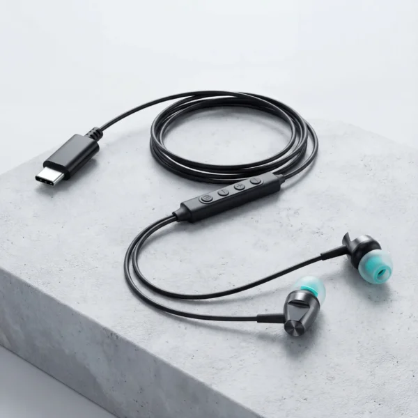 AE001 ANC Wired Earbud | Active Noise Cancelling | Type-C | Metal Shell | Inline Mic & Controls - Image 2