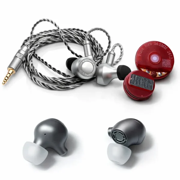 Metal Earhouse Planar Earphone with 2pin detachable Cable - Image 3