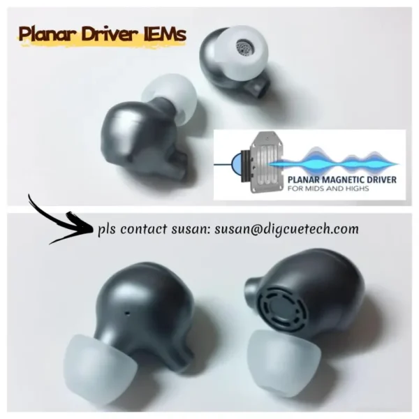 Metal Earhouse Planar Earphone with 2pin detachable Cable - Image 4