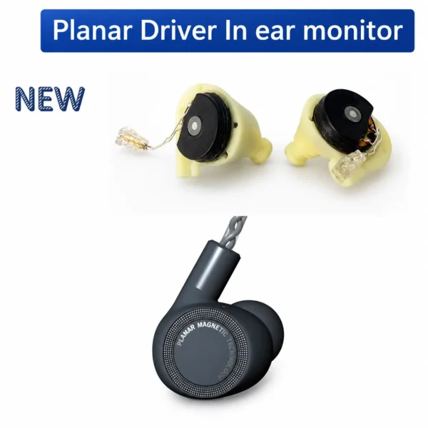 Metal Earhouse Planar Earphone with 2pin detachable Cable