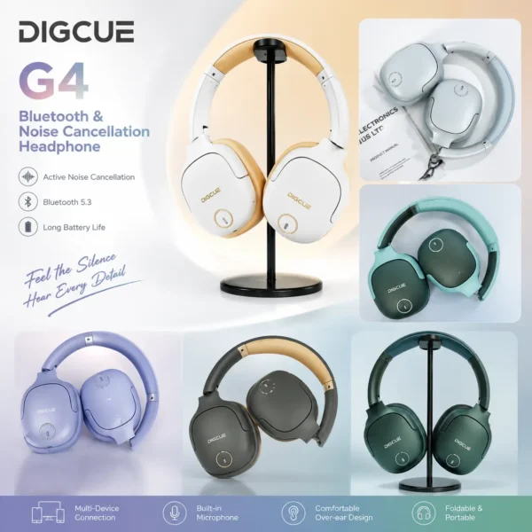 Foldable Hybrid ANC Headphones G4- Hi-Res Audio | OEM/ODM Manufacturer - Image 4