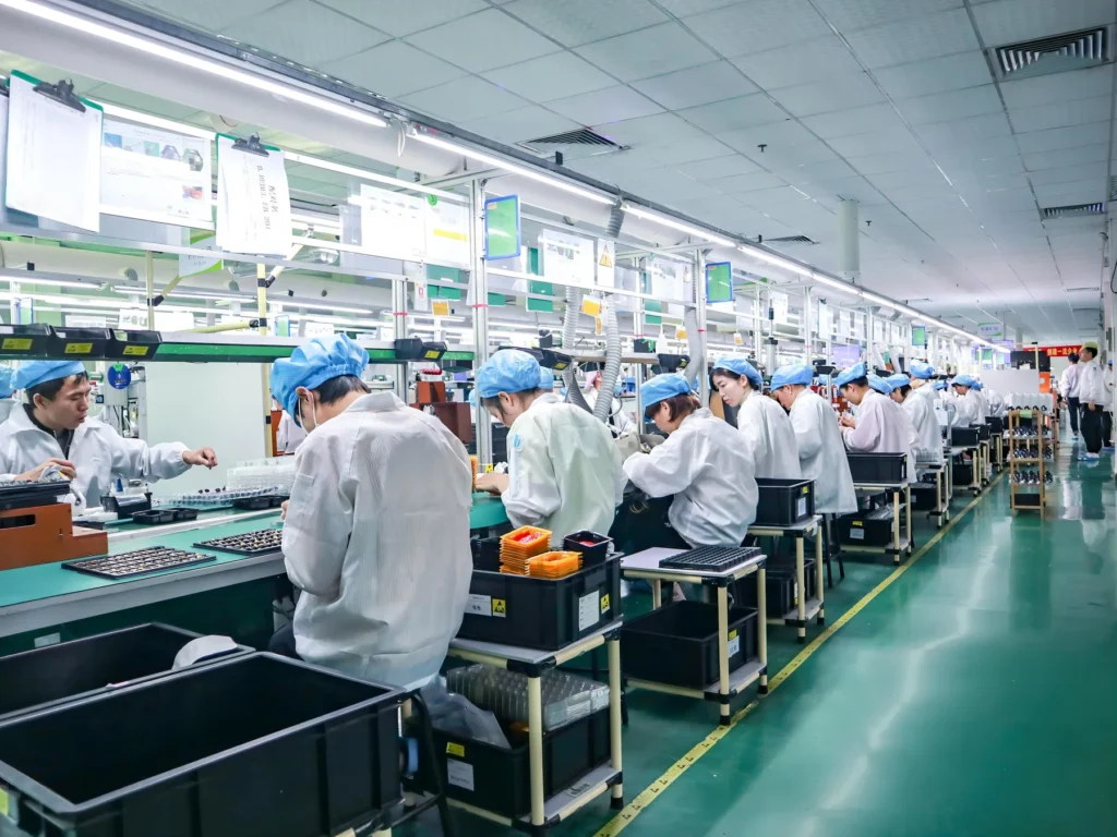 Digcue earphone assembly line